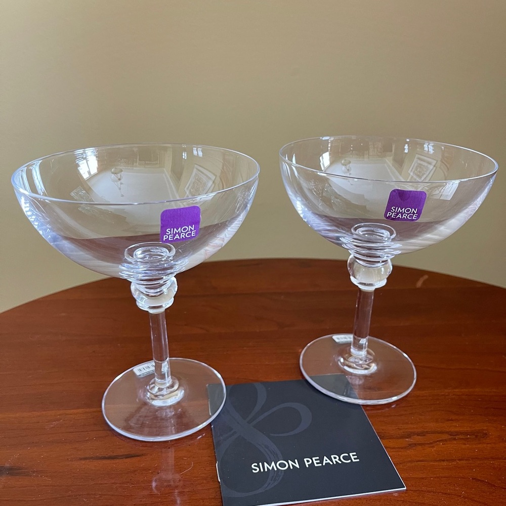 Simon Pearce Champagne/Martini Glasses